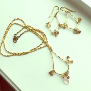 Anthro necklace and earrings set